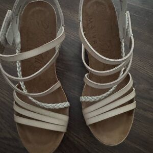 Blowfish Cream Strappy Sandals